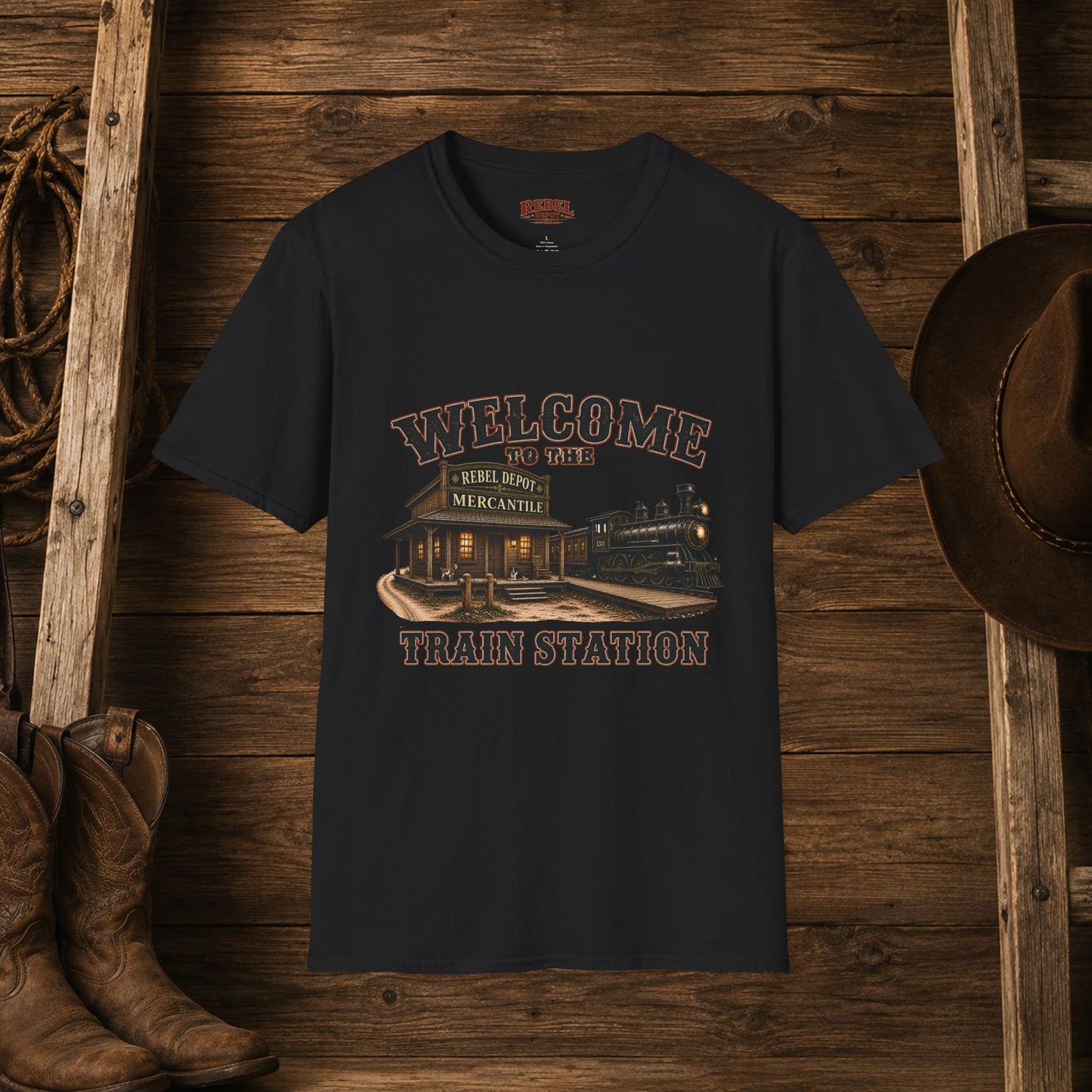 Train Station   Adult T-Shirt