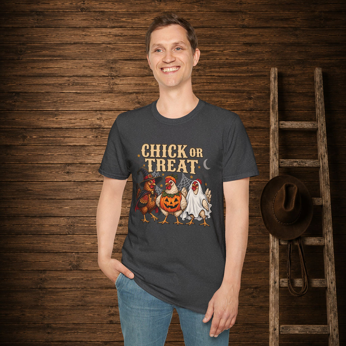 Chick Or Treat   Adult Size T-Shirt