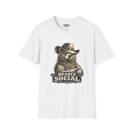 Bearly Social Cowboy T-Shirt