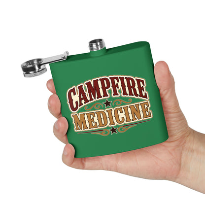 Campfire Medicine  Stainless Steel Flask, 6oz