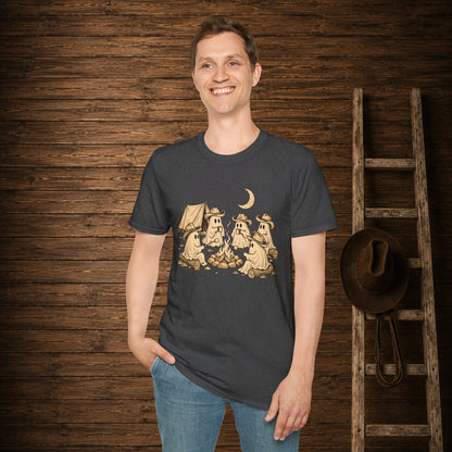 Spooky Campfire   Adult Size T-Shirt