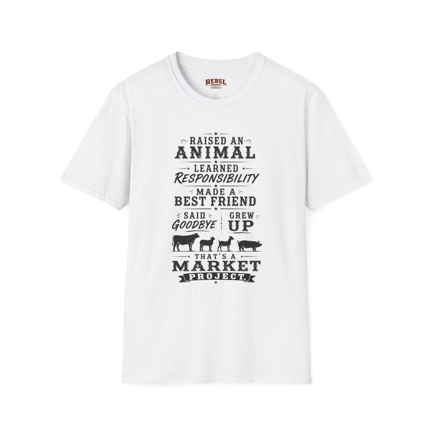 Market Project. Grew Up.   Adult Size T-Shirt