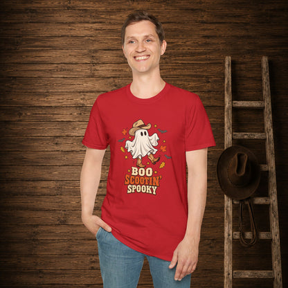 Boo Scootin Spooky   Adult Size T-Shirt