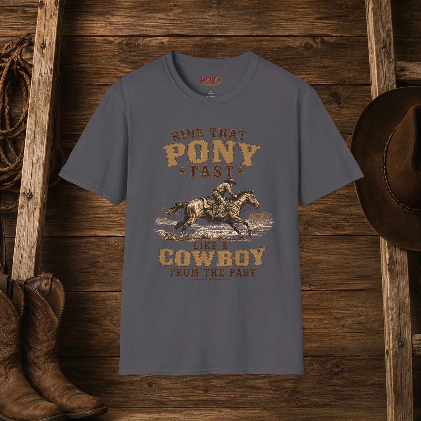 Ride That Pony Fast   Adult T-Shirt