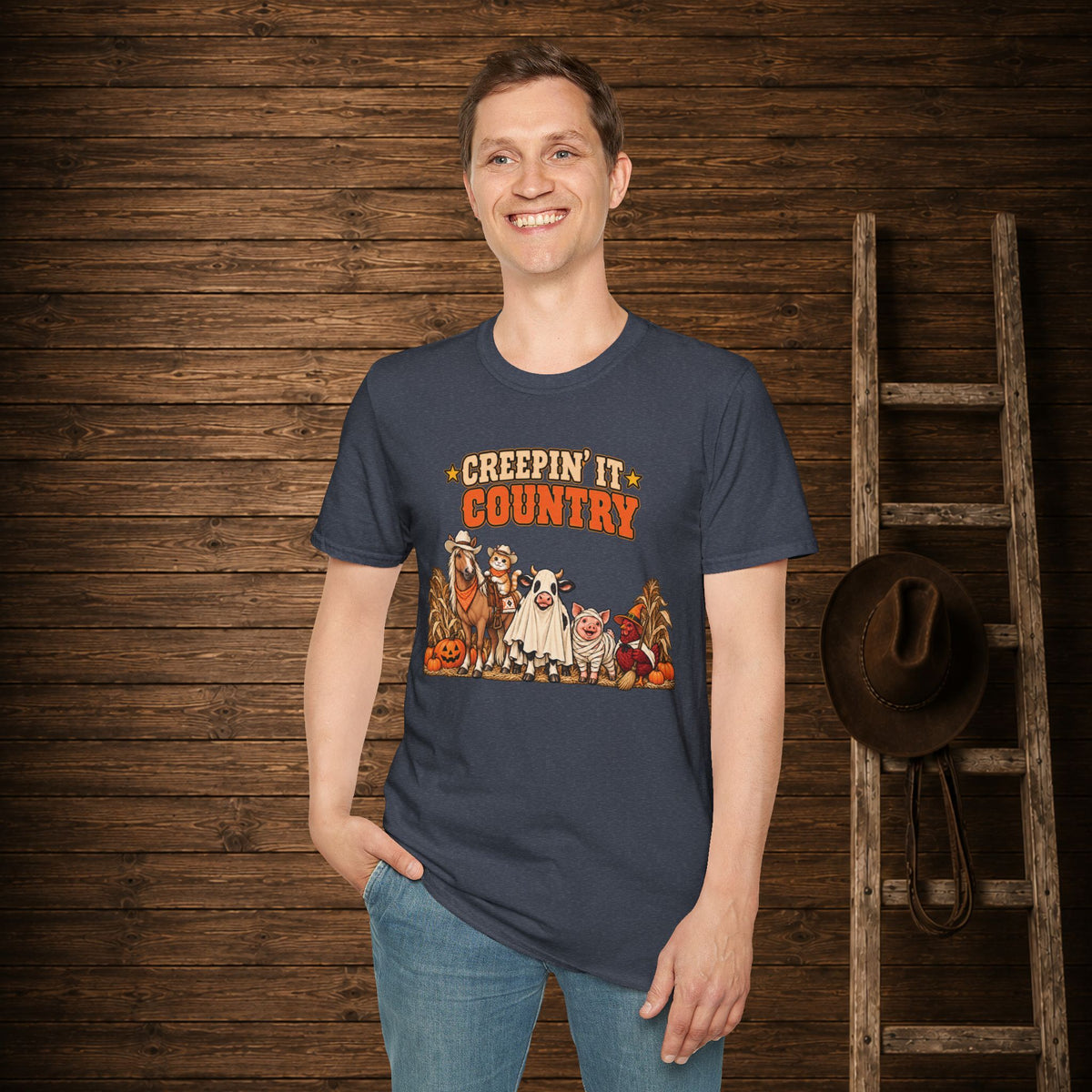 Creepin It Country   Adult Size T-Shirt