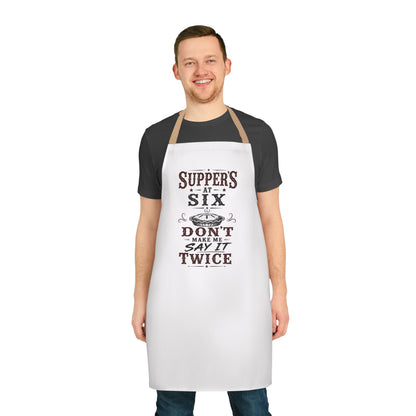Supper's At Six  Apron