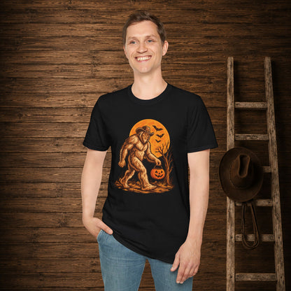 Halloween Squatch   Adult Size T-Shirt