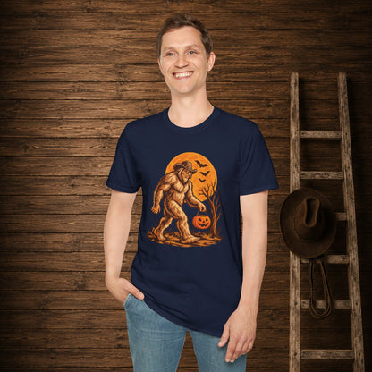 Halloween Squatch   Adult Size T-Shirt