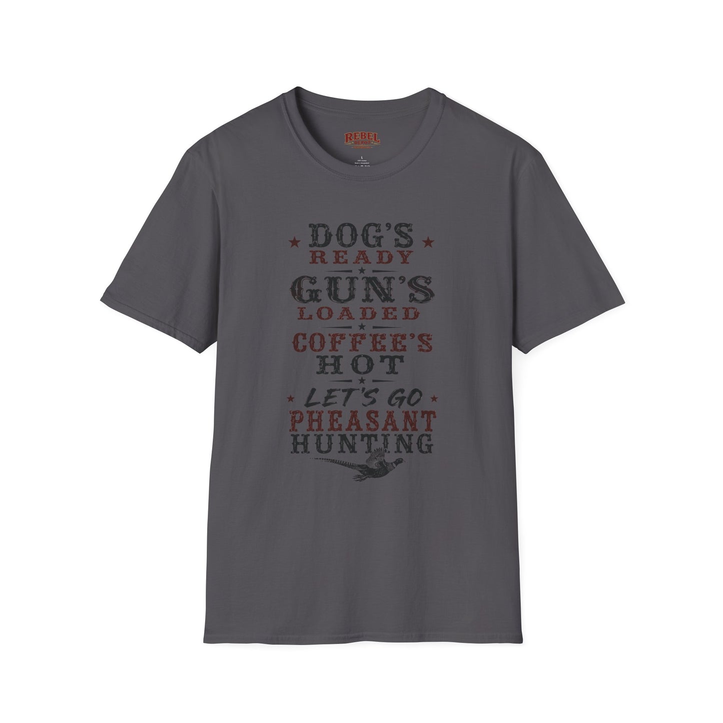 Dog Gun Pheasant  Adult Size T-Shirt