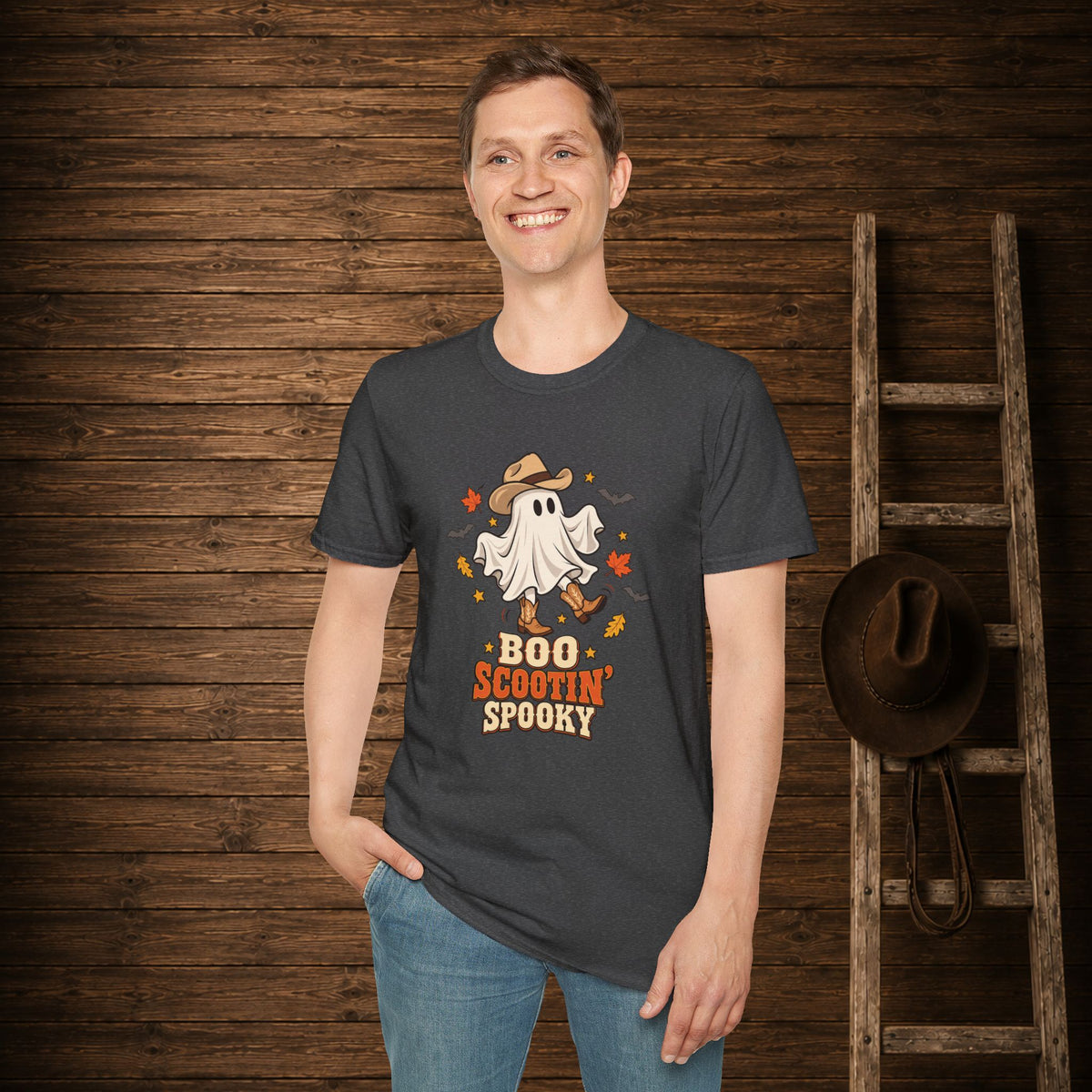 Boo Scootin Spooky   Adult Size T-Shirt