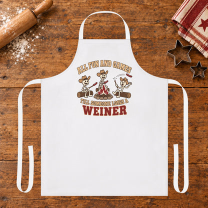 Fun and Games Till You Lose A Weiner  Apron