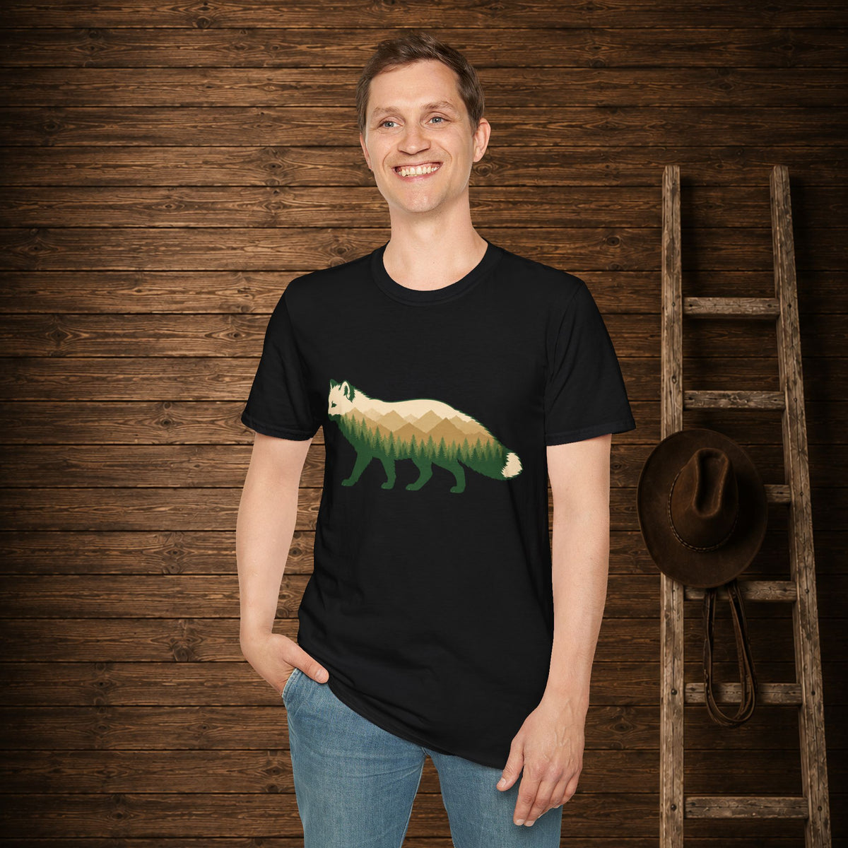 Wilderness Fox   Adult Size T-Shirt