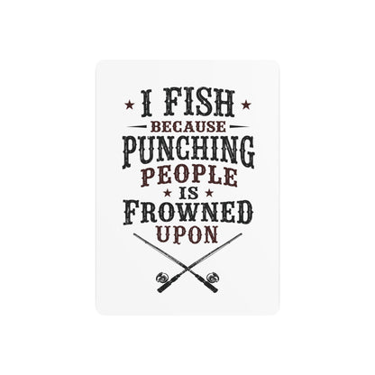 Fish Punching Frowned Upon   Metal Art Sign