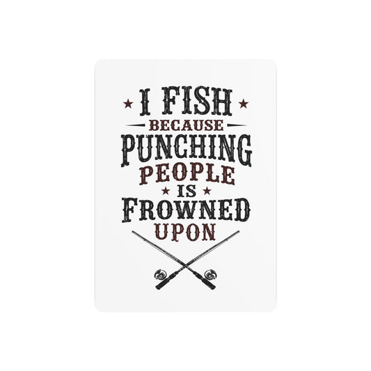 Fish Punching Frowned Upon   Metal Art Sign