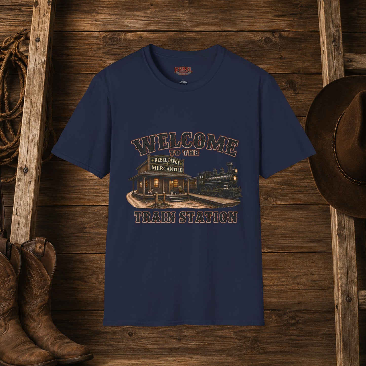 Train Station   Adult T-Shirt