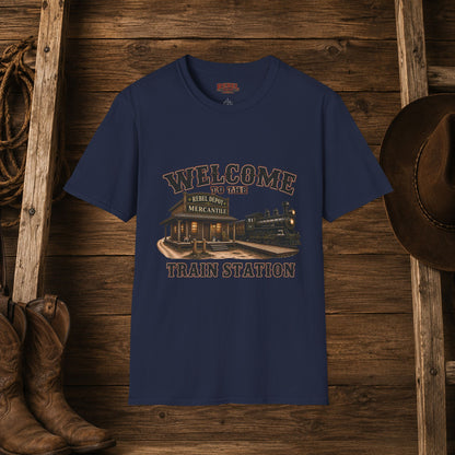 Train Station   Adult T-Shirt