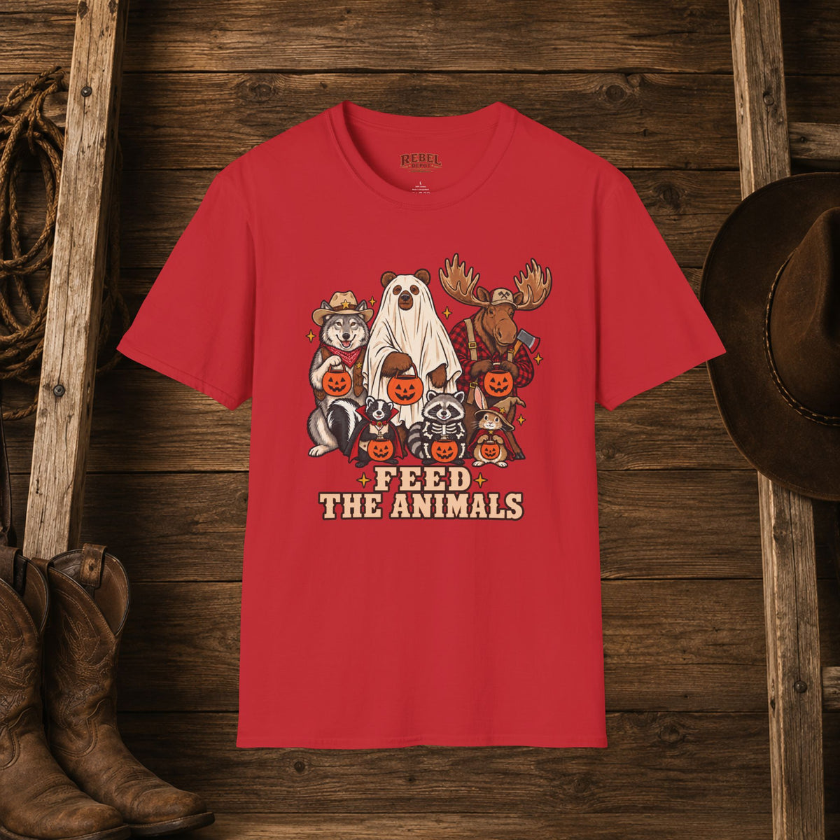 Feed The Animals   Adult Size T-Shirt