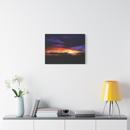 Pasture Sunset Matte Canvas Art