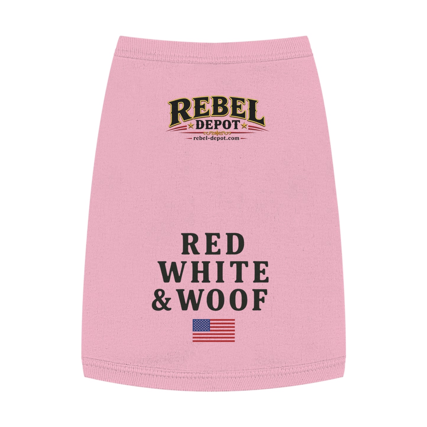 Red White Woof  Pet Tank Top