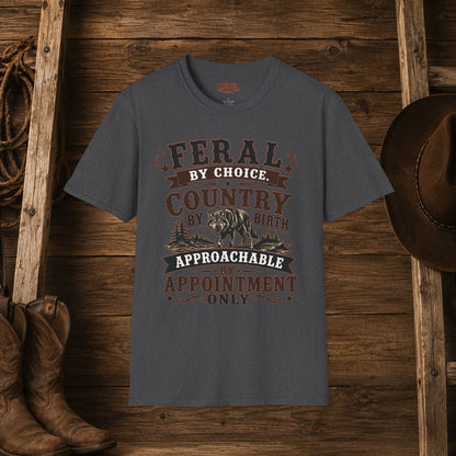 Feral By Choice  Adult Size T-Shirt