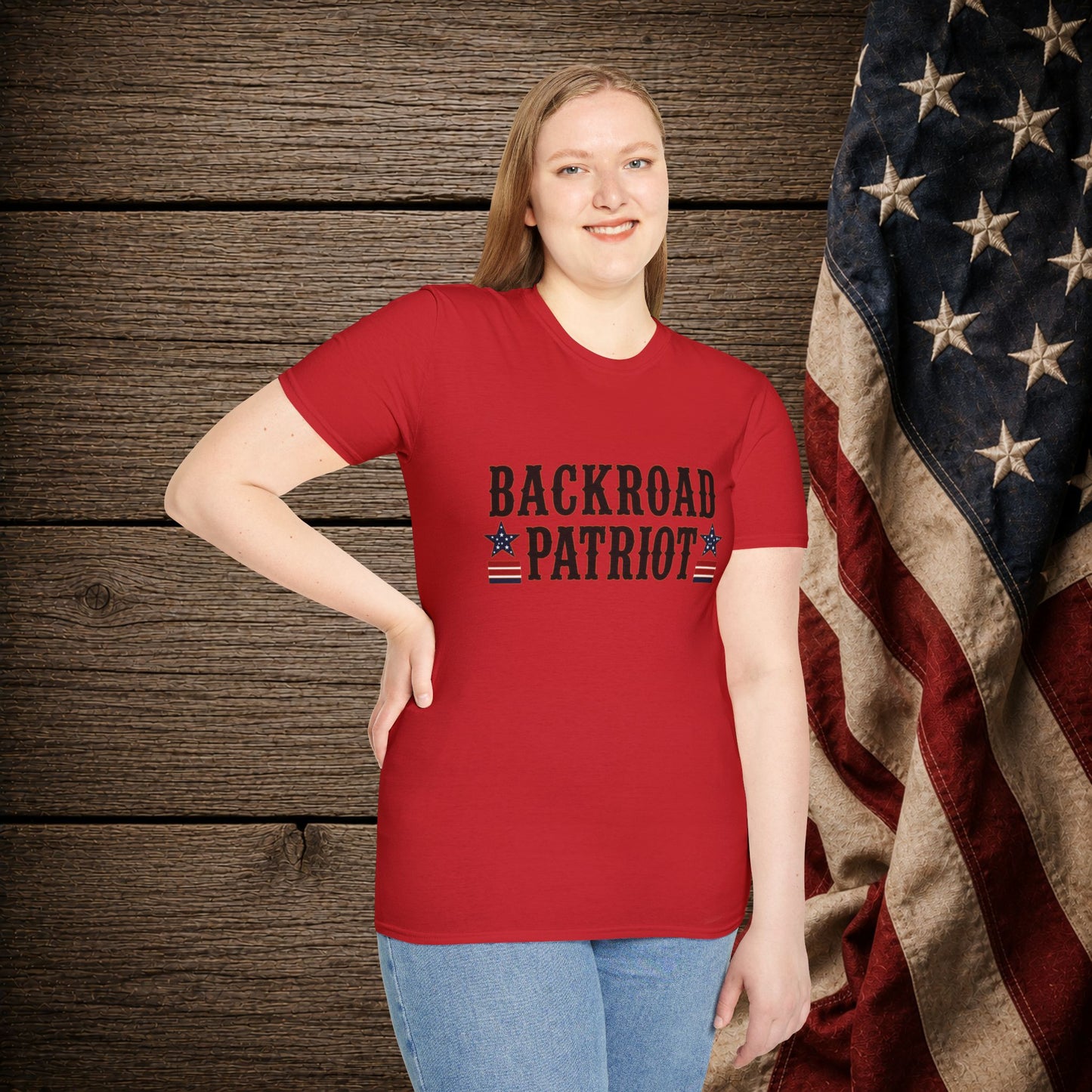 Backroad Patriot  Adult Size T-Shirt