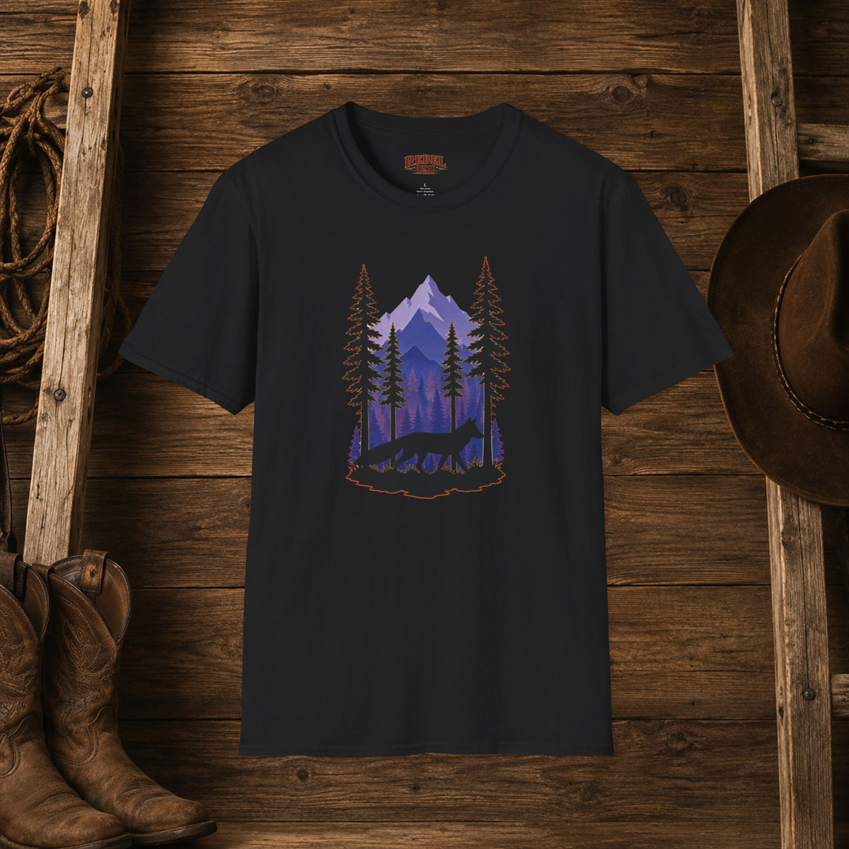 Twilight Fox   Adult Size T-Shirt