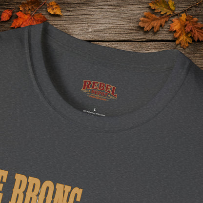 Bronc Ran Out Of Time (Front)  Adult T-Shirt