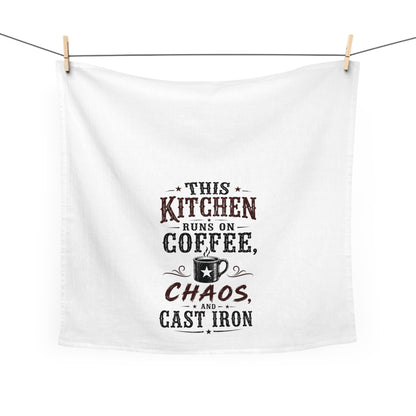 Coffee Chaos Cast Iron   Kitchen Tea Towel