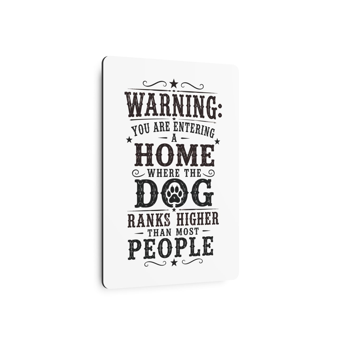 Warning Dog  Metal Art Sign