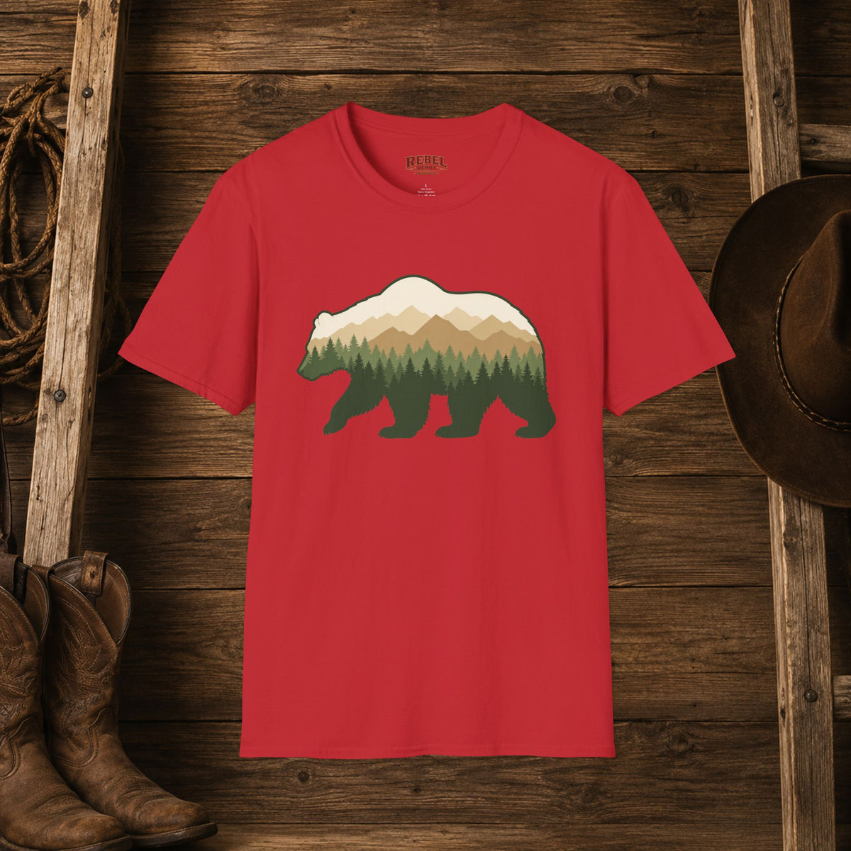 Wilderness Bear   Adult Size T-Shirt