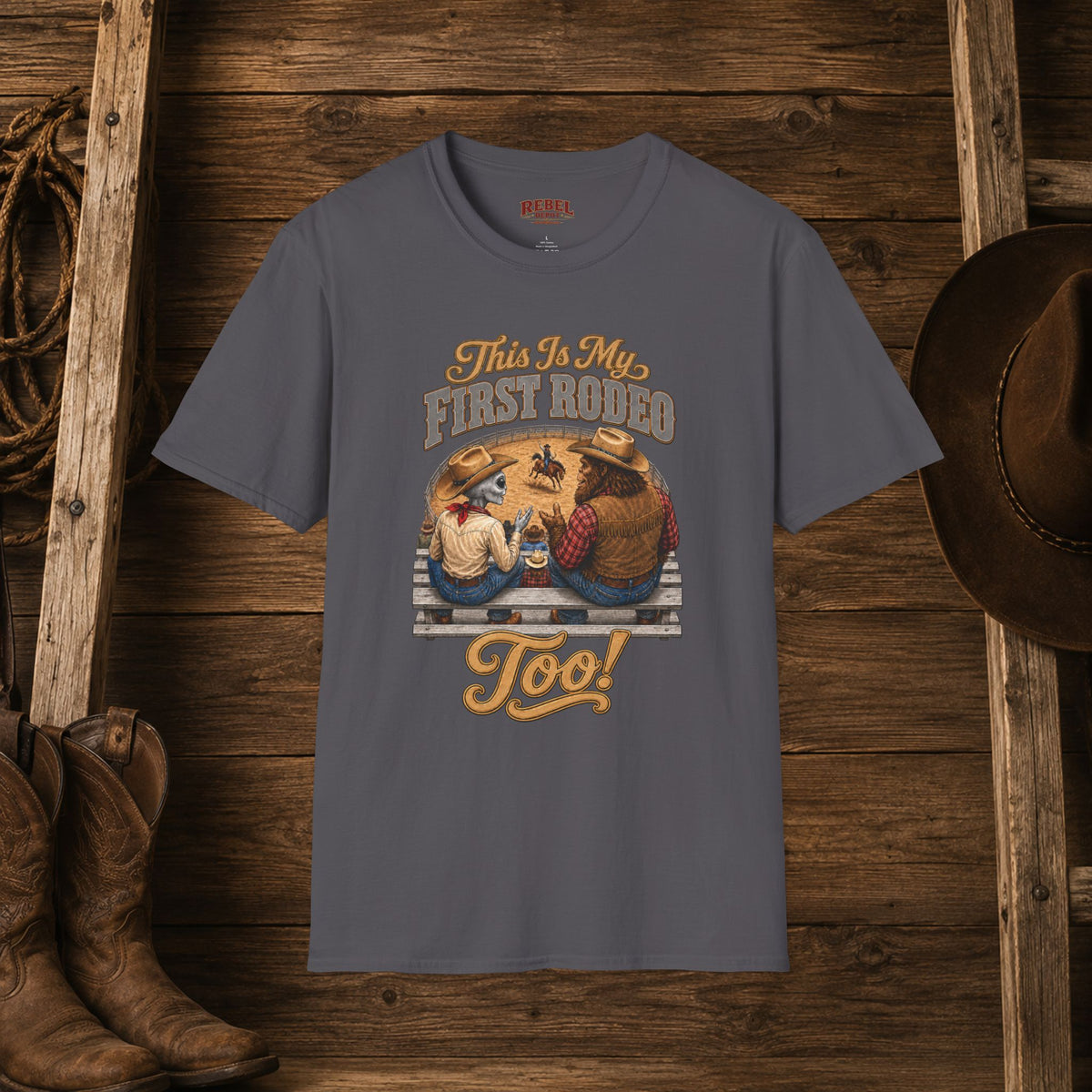 My First Rodeo Too   Adult Size T-Shirt