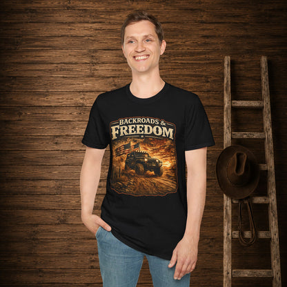 Backroads & Freedom  Adult Size T-Shirt