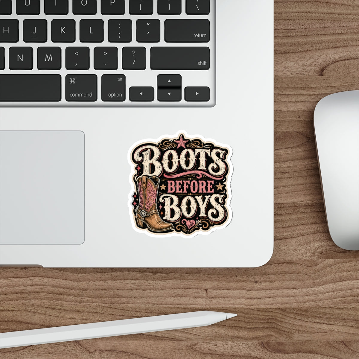 Boots Before Boys   Die-Cut Stickers