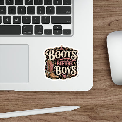 Boots Before Boys   Die-Cut Stickers
