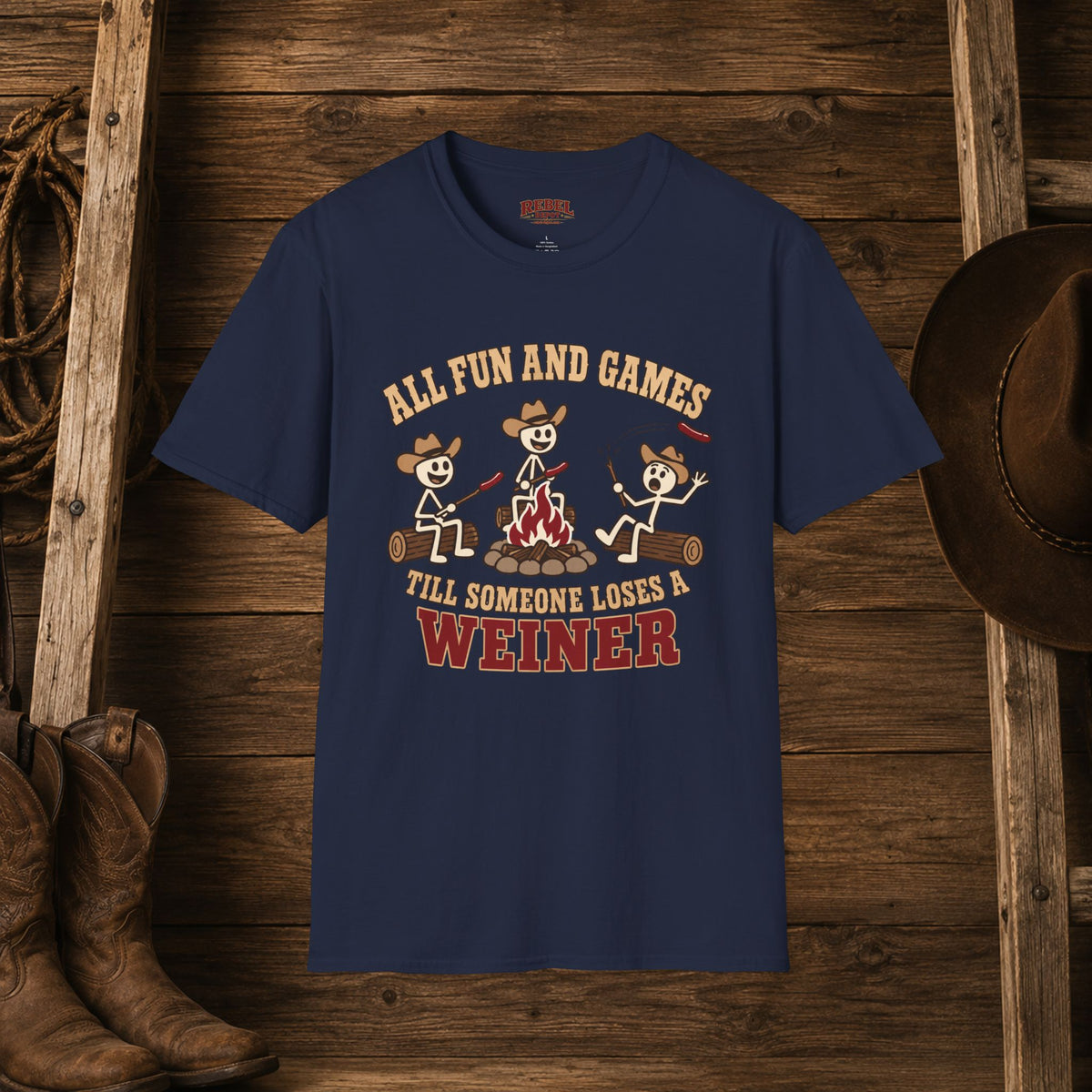 Fun & Games Till Someone Loses A Weiner   Adult Size T-Shirt