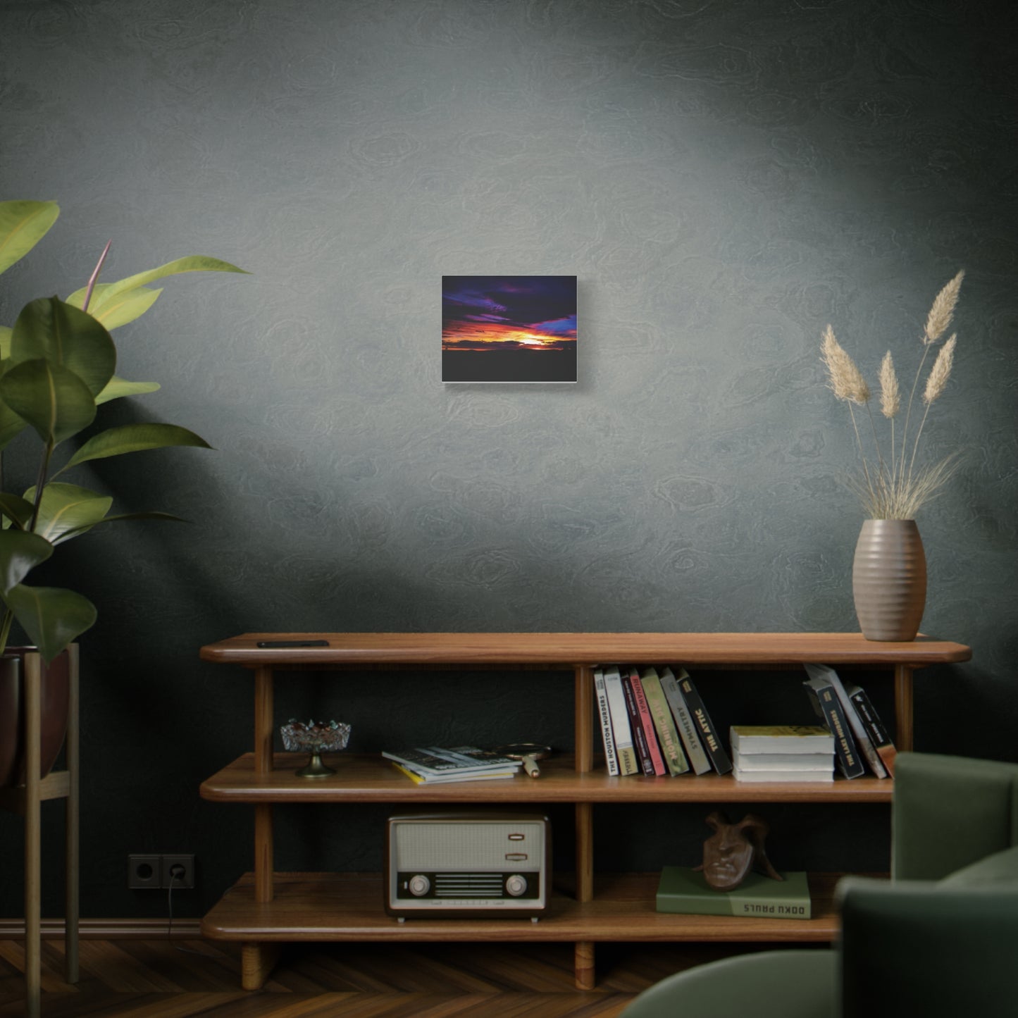 Pasture Sunset Matte Canvas Art