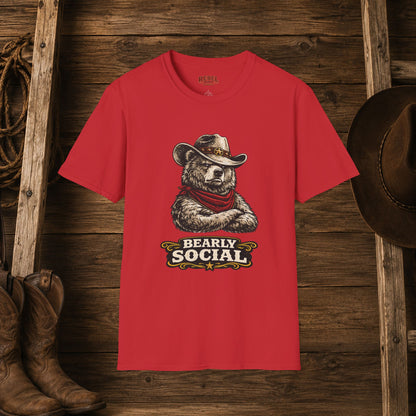 Bearly Social Cowboy T-Shirt