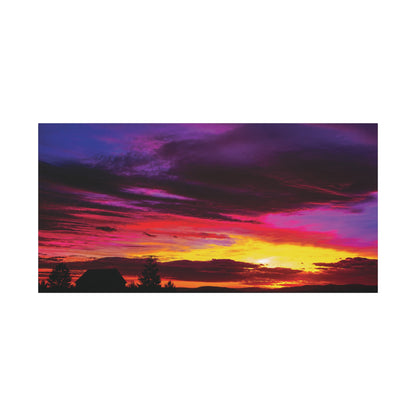 Farm Sunset Matte Canvas Art