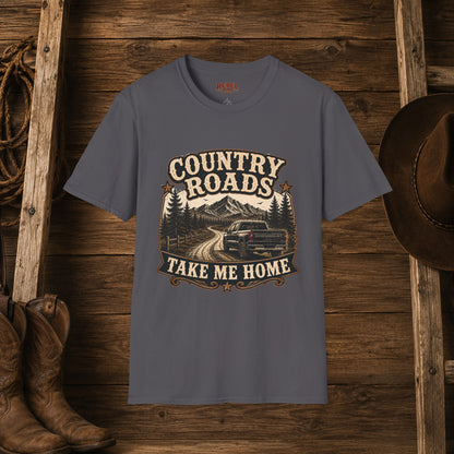 Country Roads Chevy   Adult Size T-Shirt