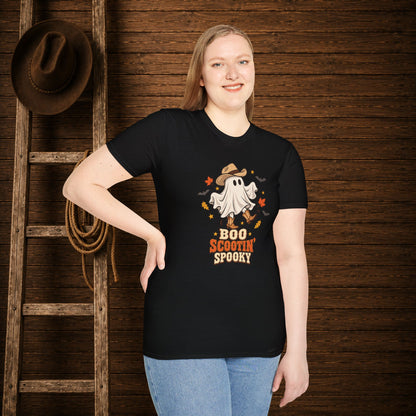 Boo Scootin Spooky   Adult Size T-Shirt