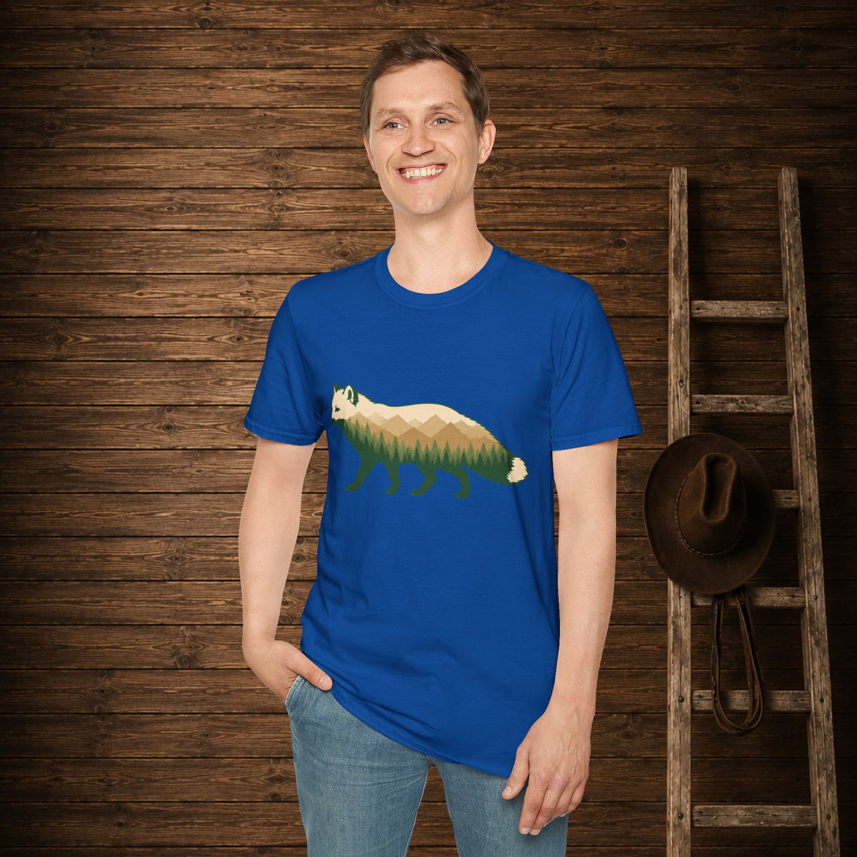 Wilderness Fox   Adult Size T-Shirt