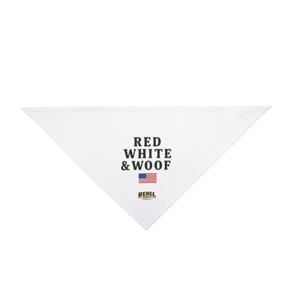 Red White Woof  Pet Bandana