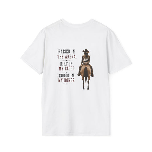 Raised Dirt Rodeo Cowgirl (Back) T-Shirt