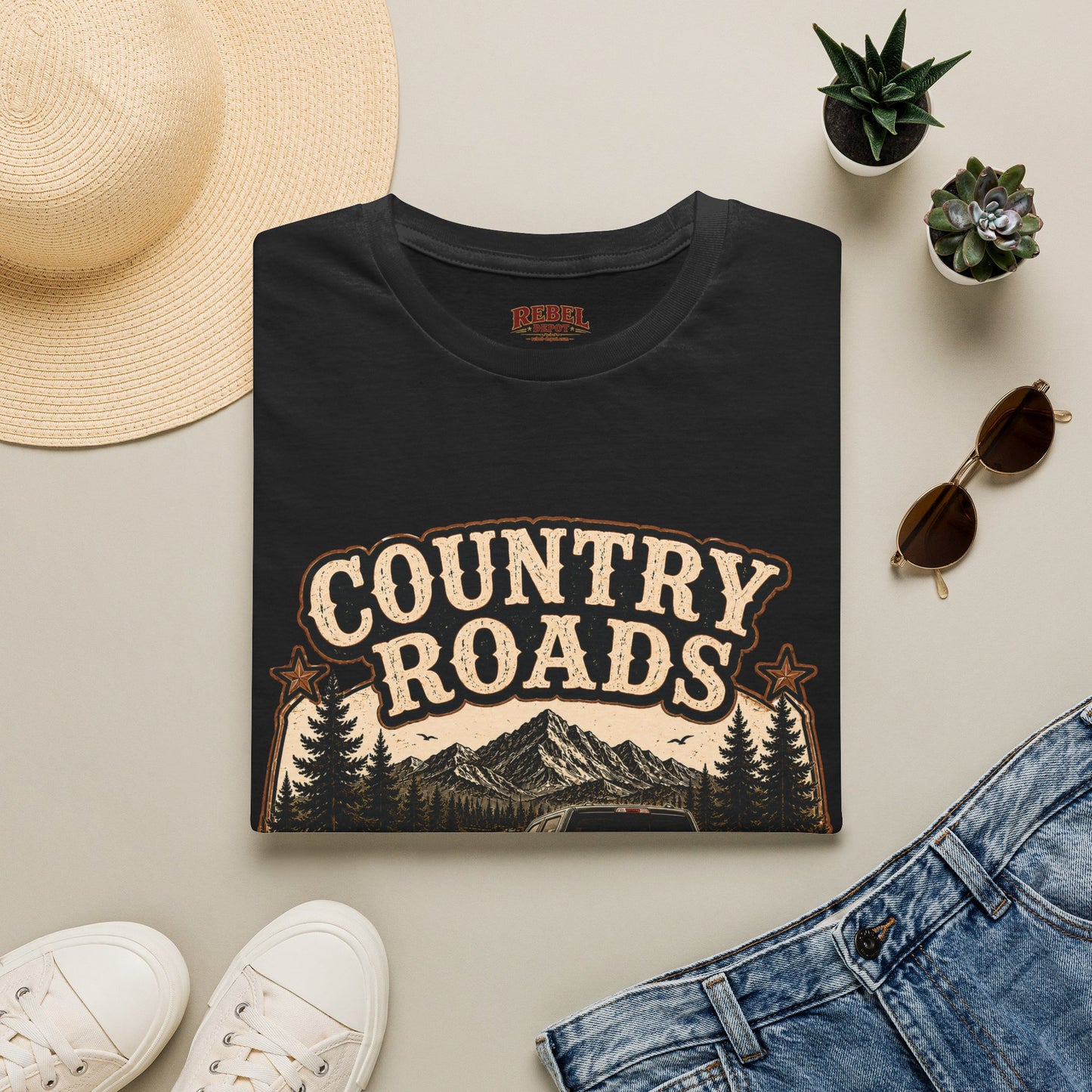 Country Roads Ford  Adult Size T-Shirt