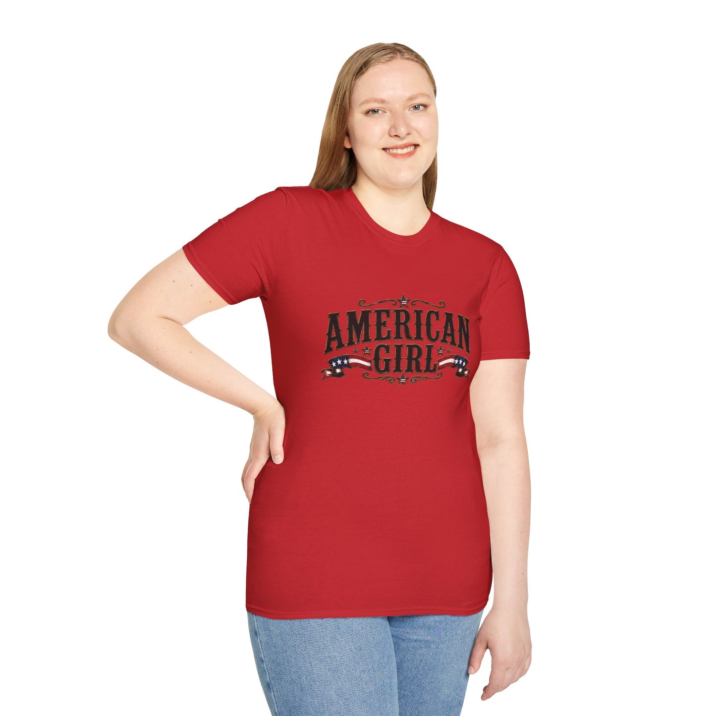 American Girl Patriot  Adult Size T-Shirt