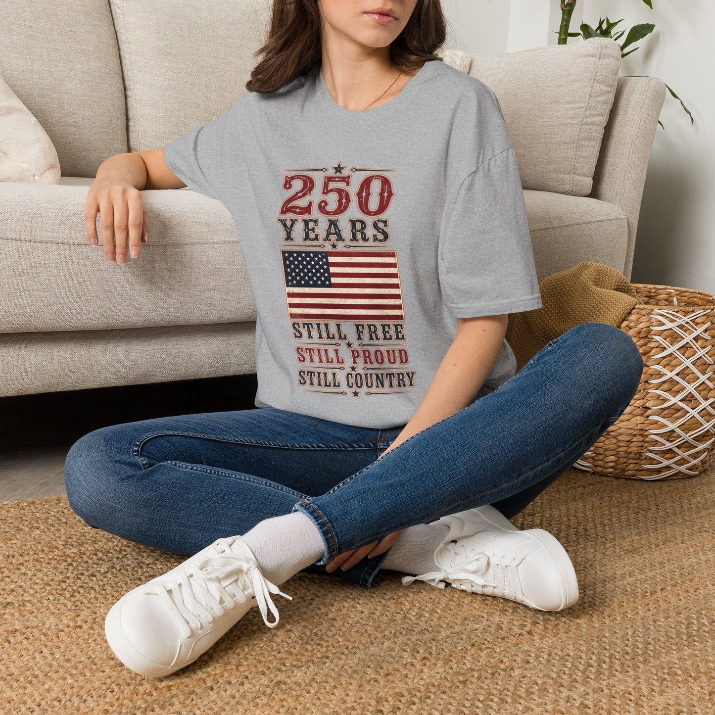 250 Years Free  Adult Size T-Shirt