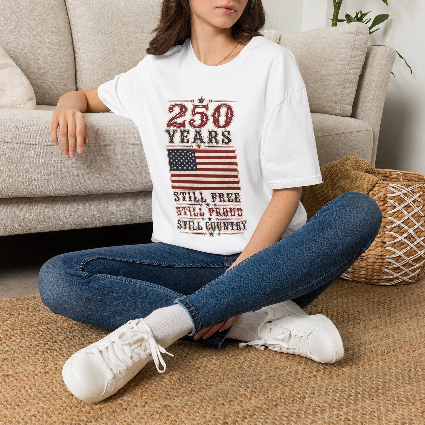 250 Years Free  Adult Size T-Shirt
