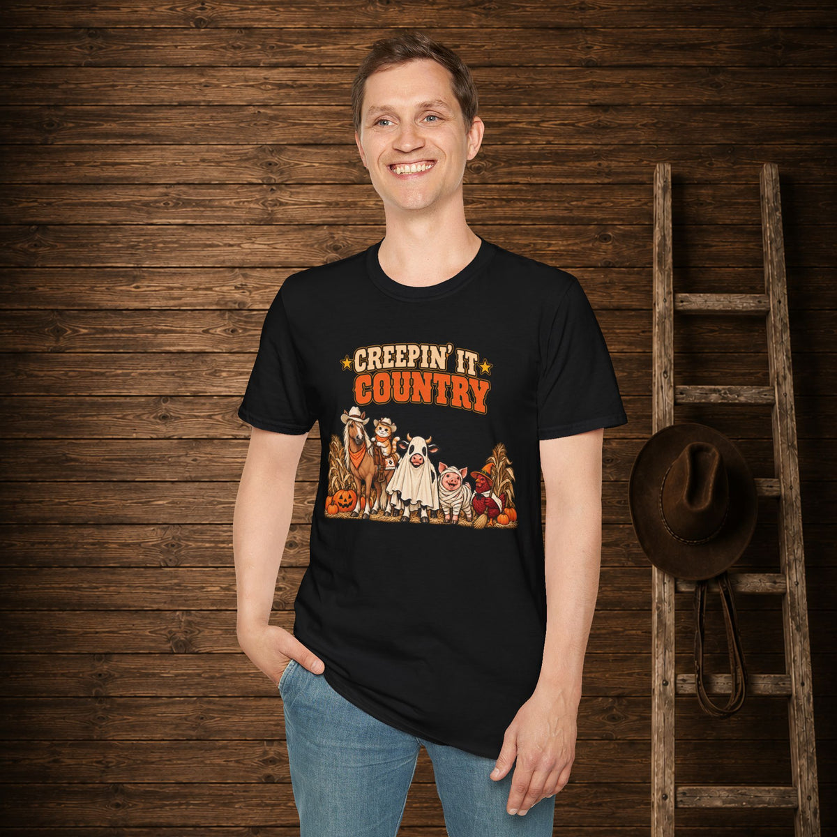 Creepin It Country   Adult Size T-Shirt