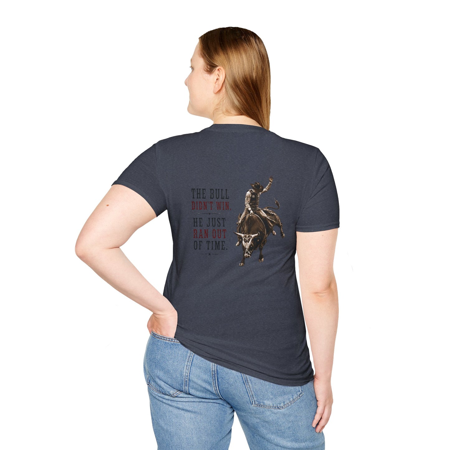 Bull Ran Out of Time (Back)  T-Shirt
