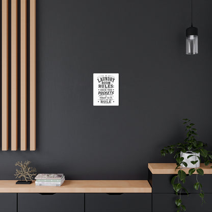 Laundry Room Rules  Metal Art Sign